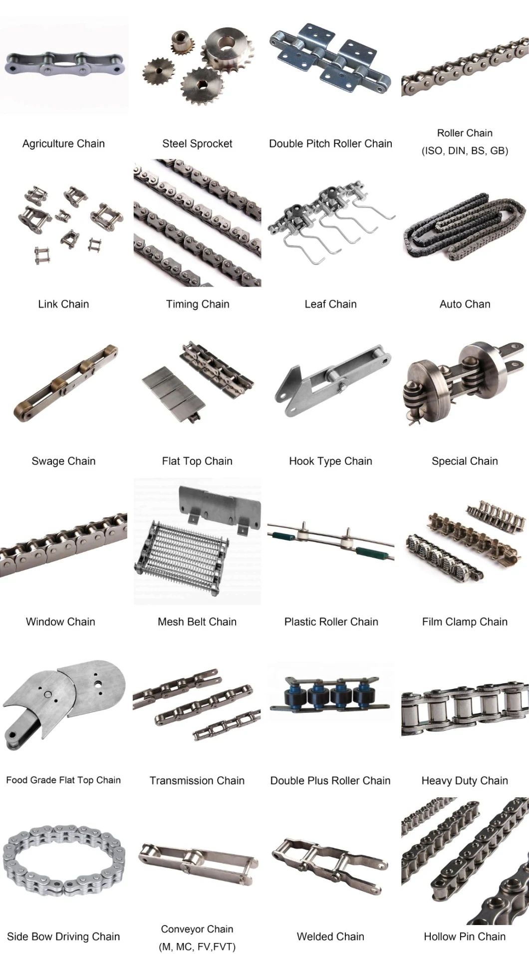 High Quality Stainless Steel Short Pitch Precision Duplex Roller Chains (A series)