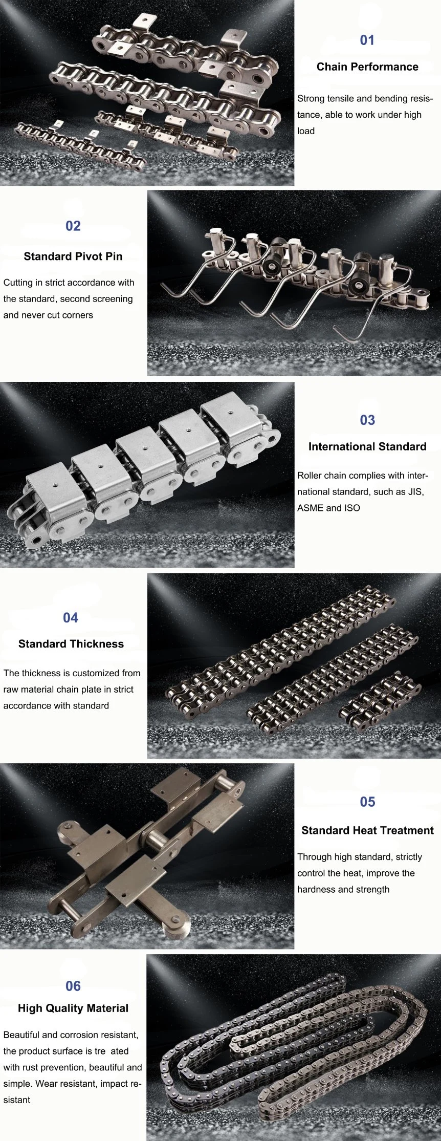 High Quality Stainless Steel Short Pitch Precision Duplex Roller Chains (A series)